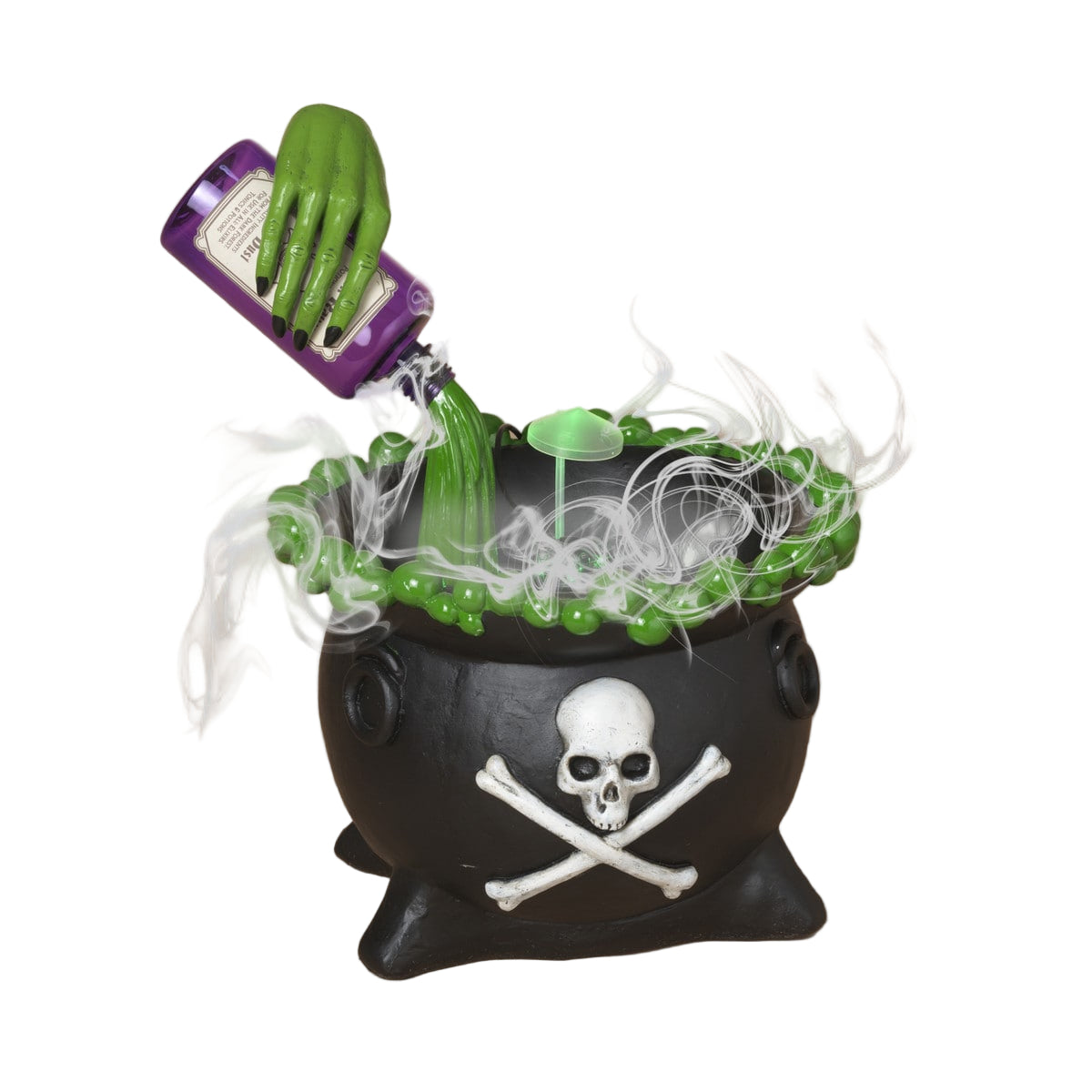 17" Electric Lighted Magnesium Smoking Halloween Cauldron