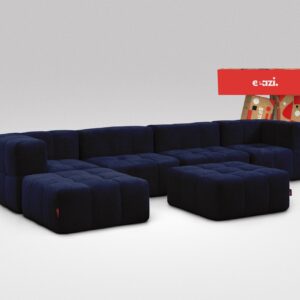 6 Teiliges Modulares Sofa – Blau
