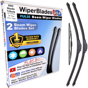 2002 Mazda Tribute Wiper Blades w/1yr Wear Warranty (Set of 3) w/Rear Wipers