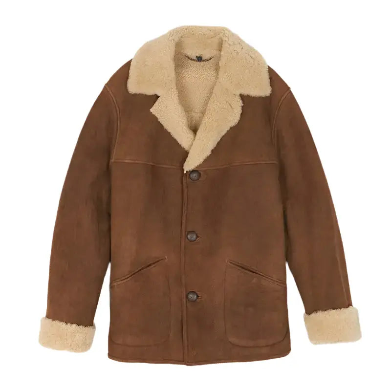 Women’s Light Brown Shearling Leather Coat