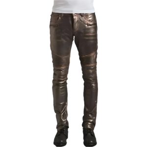 Men's Rogue Dark Brown Leather Pants