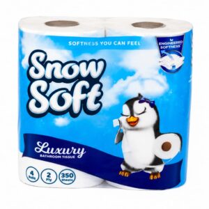 Snow Soft Luxury Bathroom Tissue – 4 Rolls