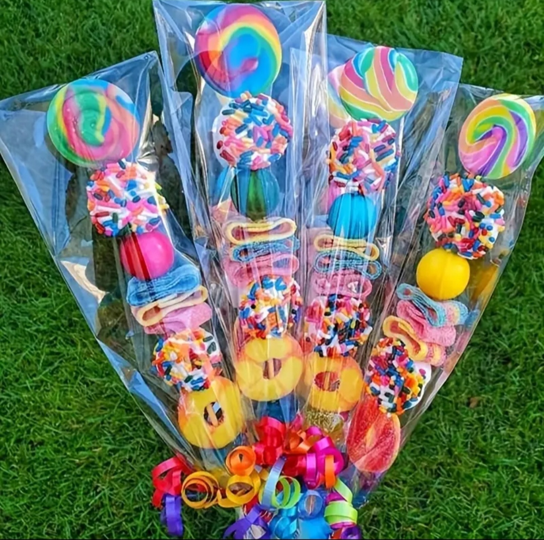🌈🍭 Rainbow Candy Lollipop Treats